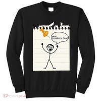 Stick Man Silly Stuff Black Short Sleeve Stick Figure Under A Tack Sweatshirt thumb 0