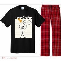 Stick Man Silly Stuff Black Short Sleeve Stick Figure Under A Tack Pajama Set thumb 0