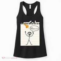 Stick Man Silly Stuff Black Short Sleeve Stick Figure Under A Tack Women's Tank Top thumb 0