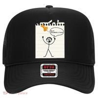Stick Man Silly Stuff Black Short Sleeve Stick Figure Under A Tack Hat thumb 0