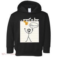 Stick Man Silly Stuff Black Short Sleeve Stick Figure Under A Tack Toddler Hoodie thumb 0