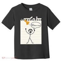 Stick Man Silly Stuff Black Short Sleeve Stick Figure Under A Tack Toddler T-Shirt thumb 0