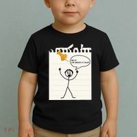 Stick Man Silly Stuff Black Short Sleeve Stick Figure Under A Tack Toddler T-Shirt thumb 2