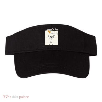 Stick Man Silly Stuff Black Short Sleeve Stick Figure Under A Tack Visor