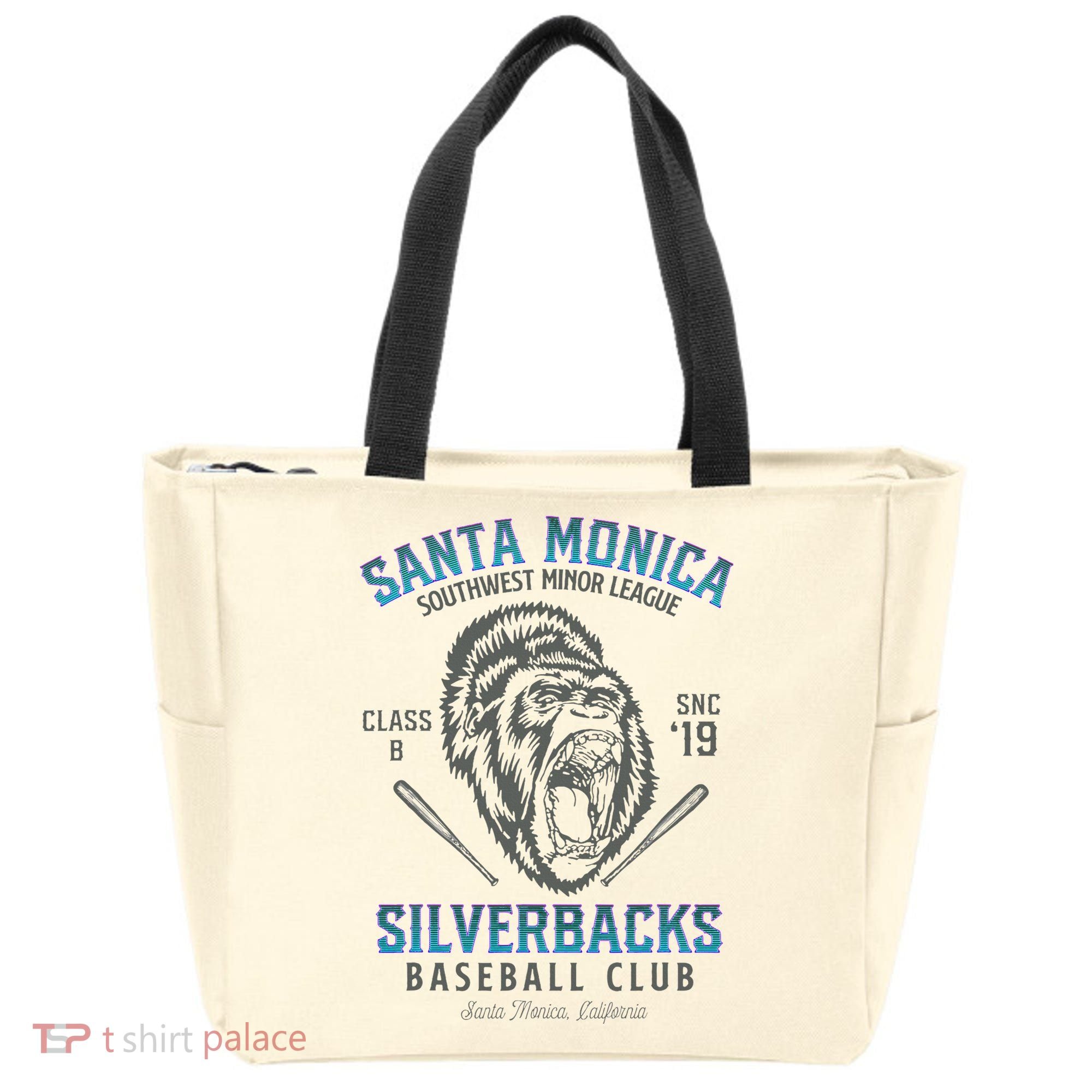 Santa Monica Silverbacks Minor League Retro Baseball Team Tote Bag