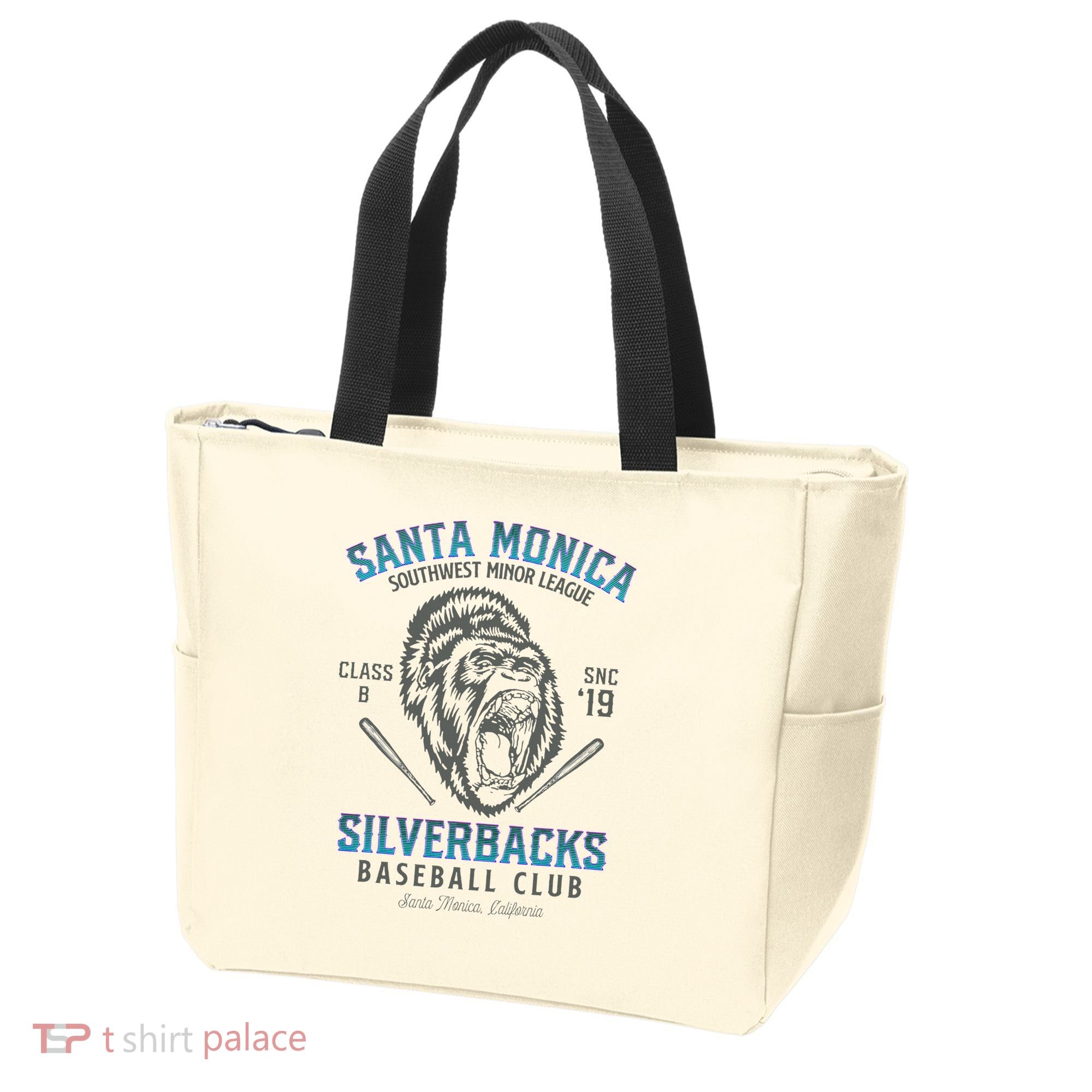 Santa Monica Silverbacks Minor League Retro Baseball Team Tote Bag