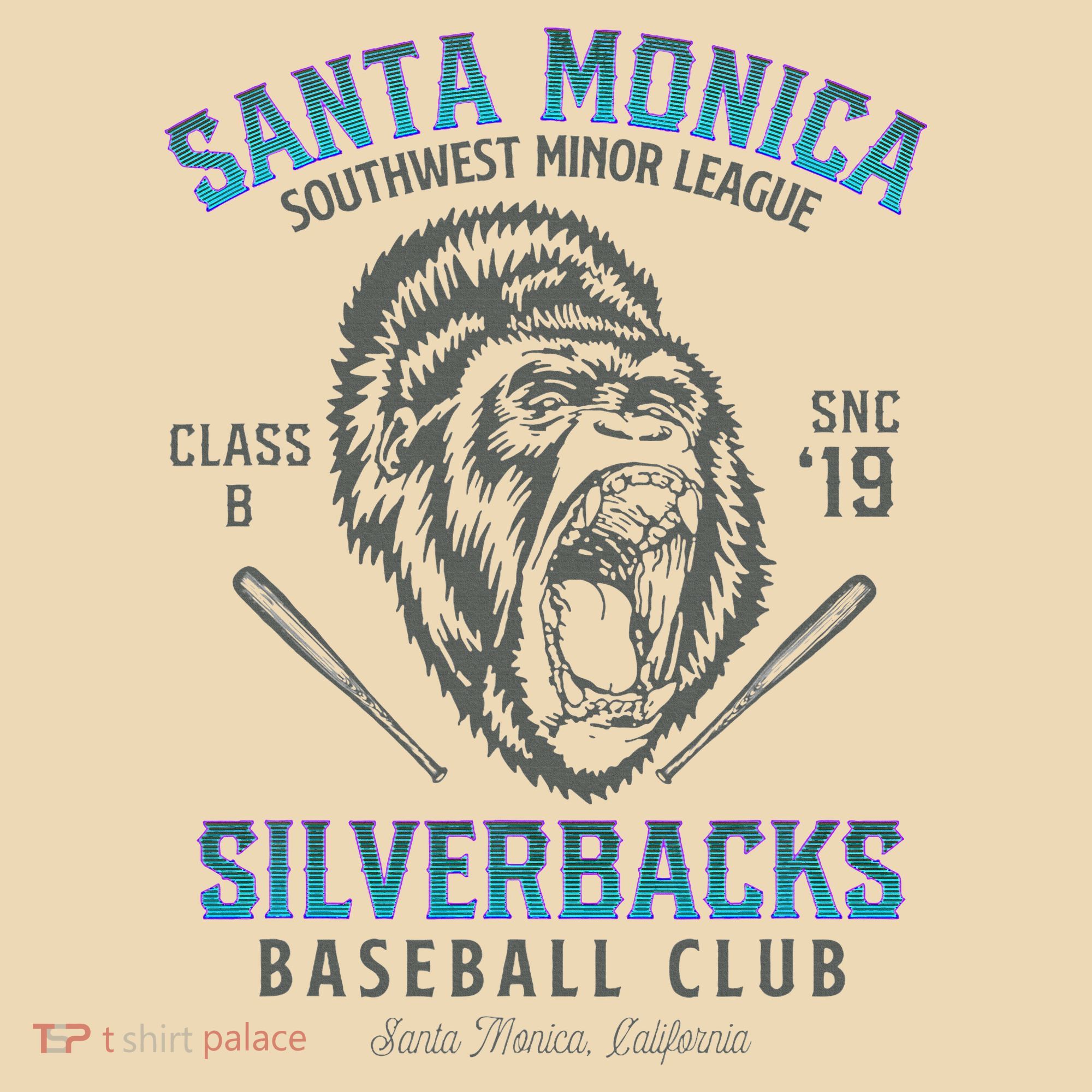 Santa Monica Silverbacks Minor League Retro Baseball Team Tote Bag
