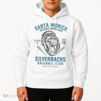 Santa Monica Silverbacks Minor League Retro Baseball Team Hoodie thumb 2