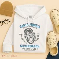 Santa Monica Silverbacks Minor League Retro Baseball Team Hoodie thumb 4