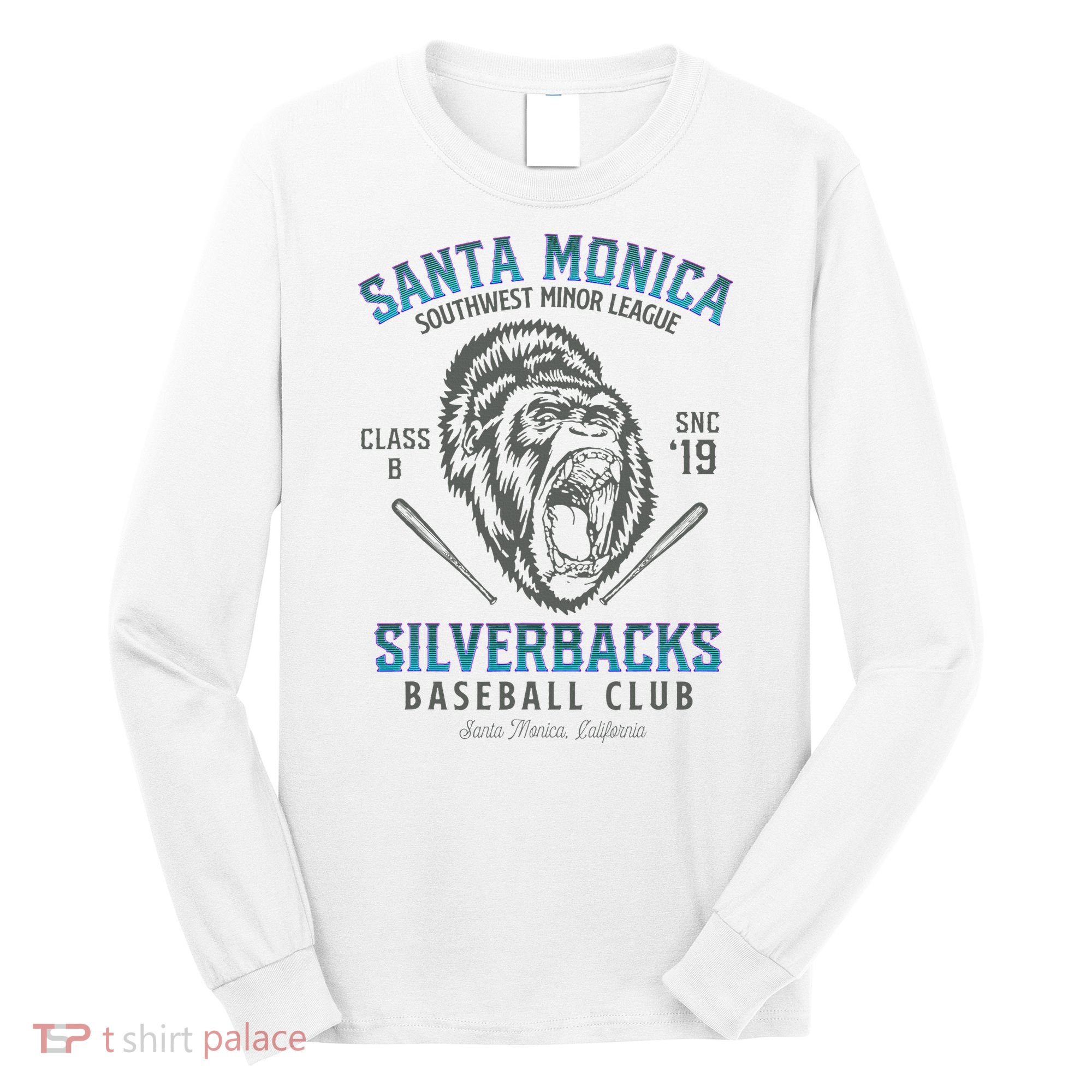 Santa Monica Silverbacks Minor League Retro Baseball Team Long Sleeve Shirt