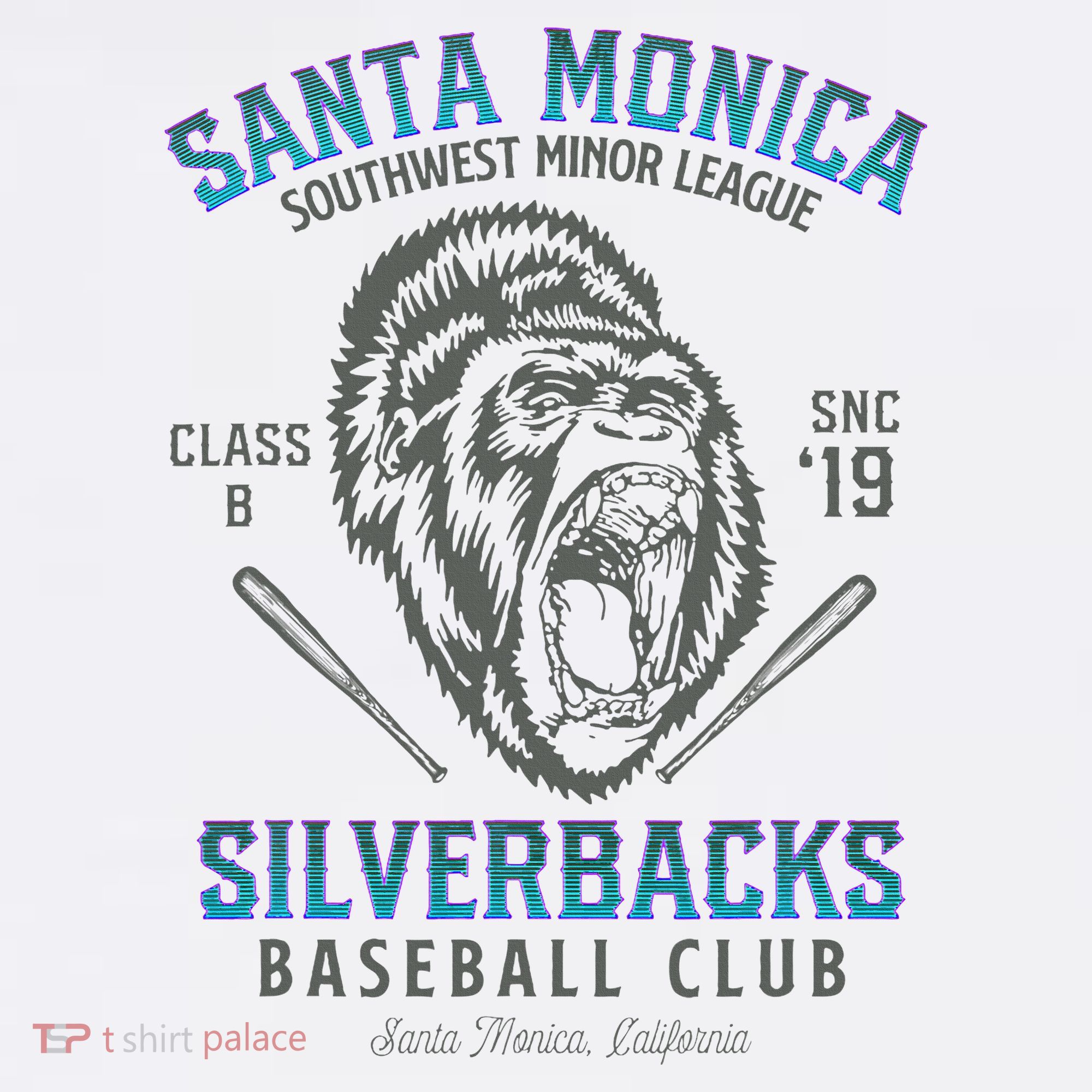 Santa Monica Silverbacks Minor League Retro Baseball Team Long Sleeve Shirt