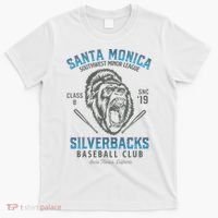 Santa Monica Silverbacks Minor League Retro Baseball Team T-Shirt thumb 0