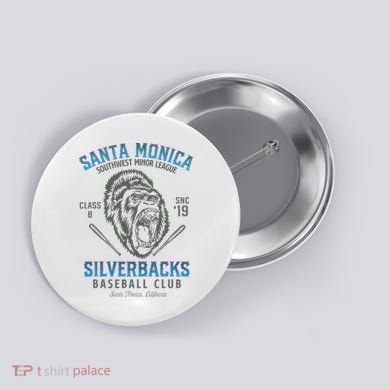 Santa Monica Silverbacks Minor League Retro Baseball Team Button