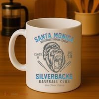 Santa Monica Silverbacks Minor League Retro Baseball Team Coffee Mug thumb 4