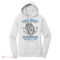 Santa Monica Silverbacks Minor League Retro Baseball Team Women's Hoodie thumb 0