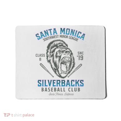 Santa Monica Silverbacks Minor League Retro Baseball Team Mousepad