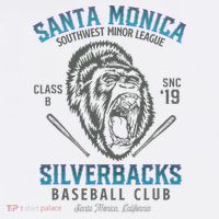 Santa Monica Silverbacks Minor League Retro Baseball Team Mousepad thumb 1