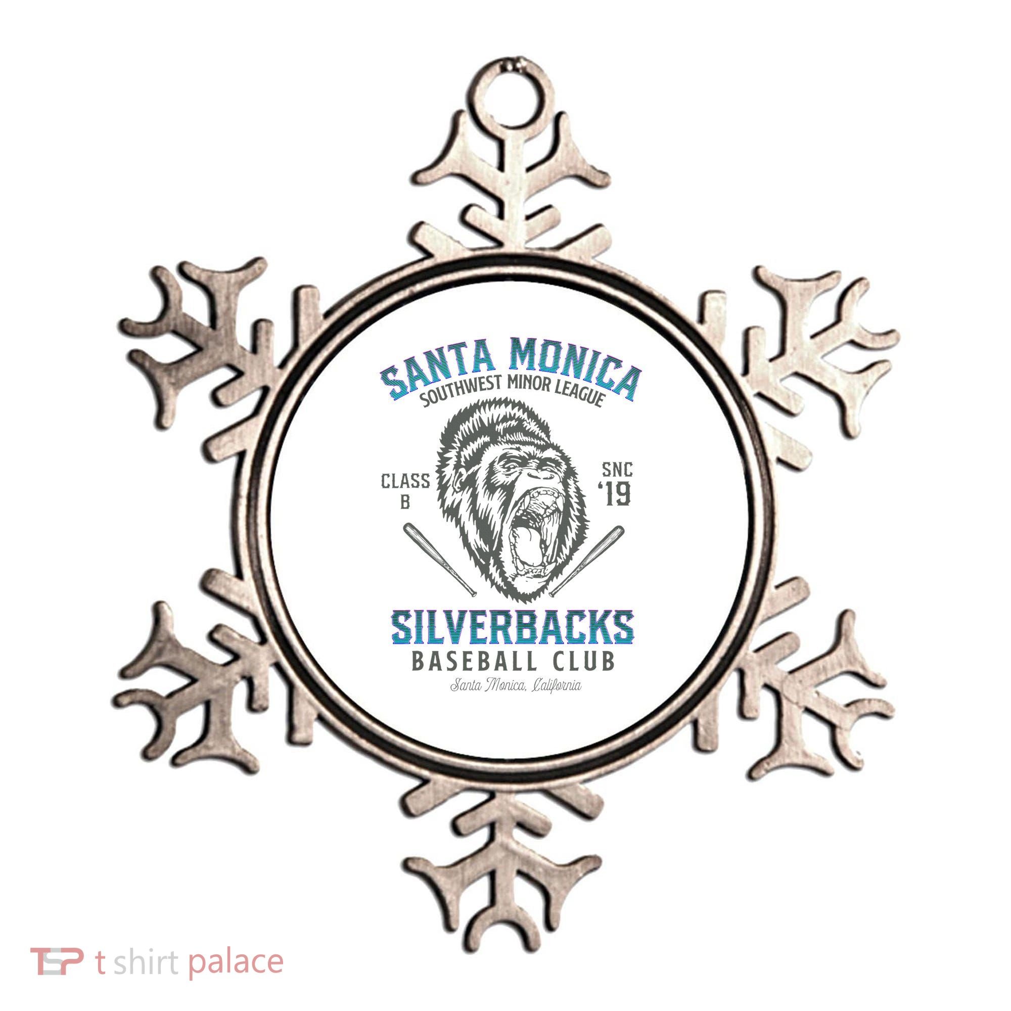 Santa Monica Silverbacks Minor League Retro Baseball Team Ornament