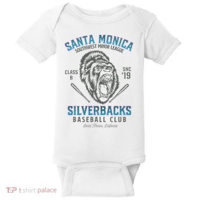 Santa Monica Silverbacks Minor League Retro Baseball Team Baby Bodysuit