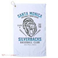 Santa Monica Silverbacks Minor League Retro Baseball Team Golf Towel thumb 0