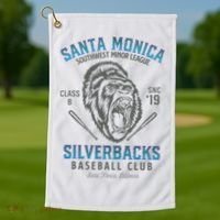 Santa Monica Silverbacks Minor League Retro Baseball Team Golf Towel thumb 1