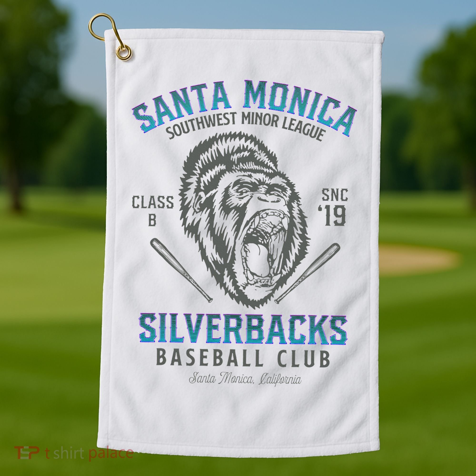 Santa Monica Silverbacks Minor League Retro Baseball Team Golf Towel