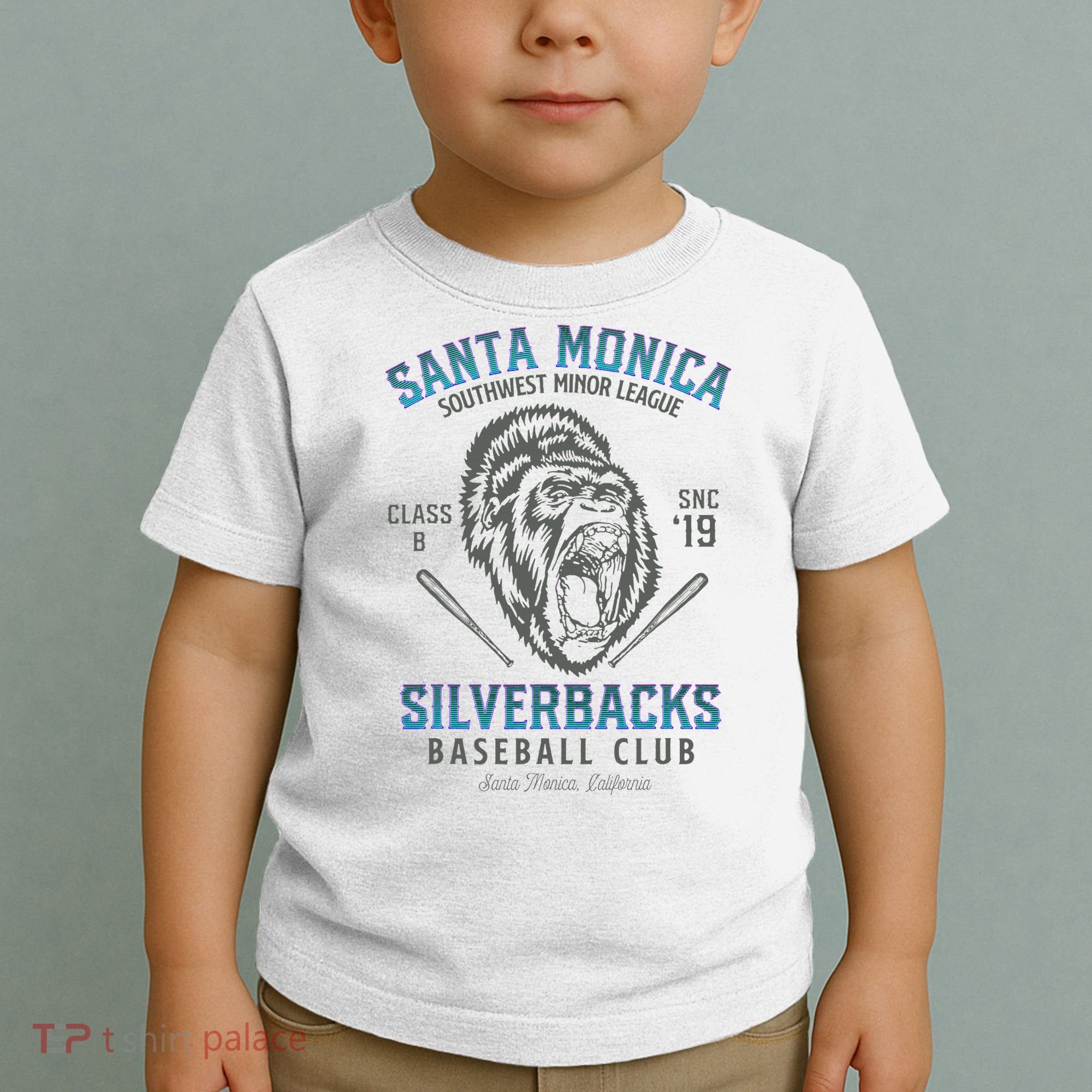 Santa Monica Silverbacks Minor League Retro Baseball Team Toddler T-Shirt