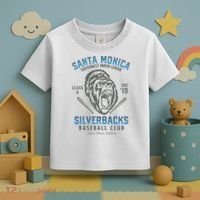 Santa Monica Silverbacks Minor League Retro Baseball Team Toddler T-Shirt thumb 3