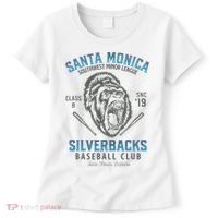 Santa Monica Silverbacks Minor League Retro Baseball Team Women's T-Shirt thumb 0