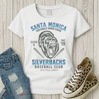 Santa Monica Silverbacks Minor League Retro Baseball Team Women's T-Shirt thumb 3