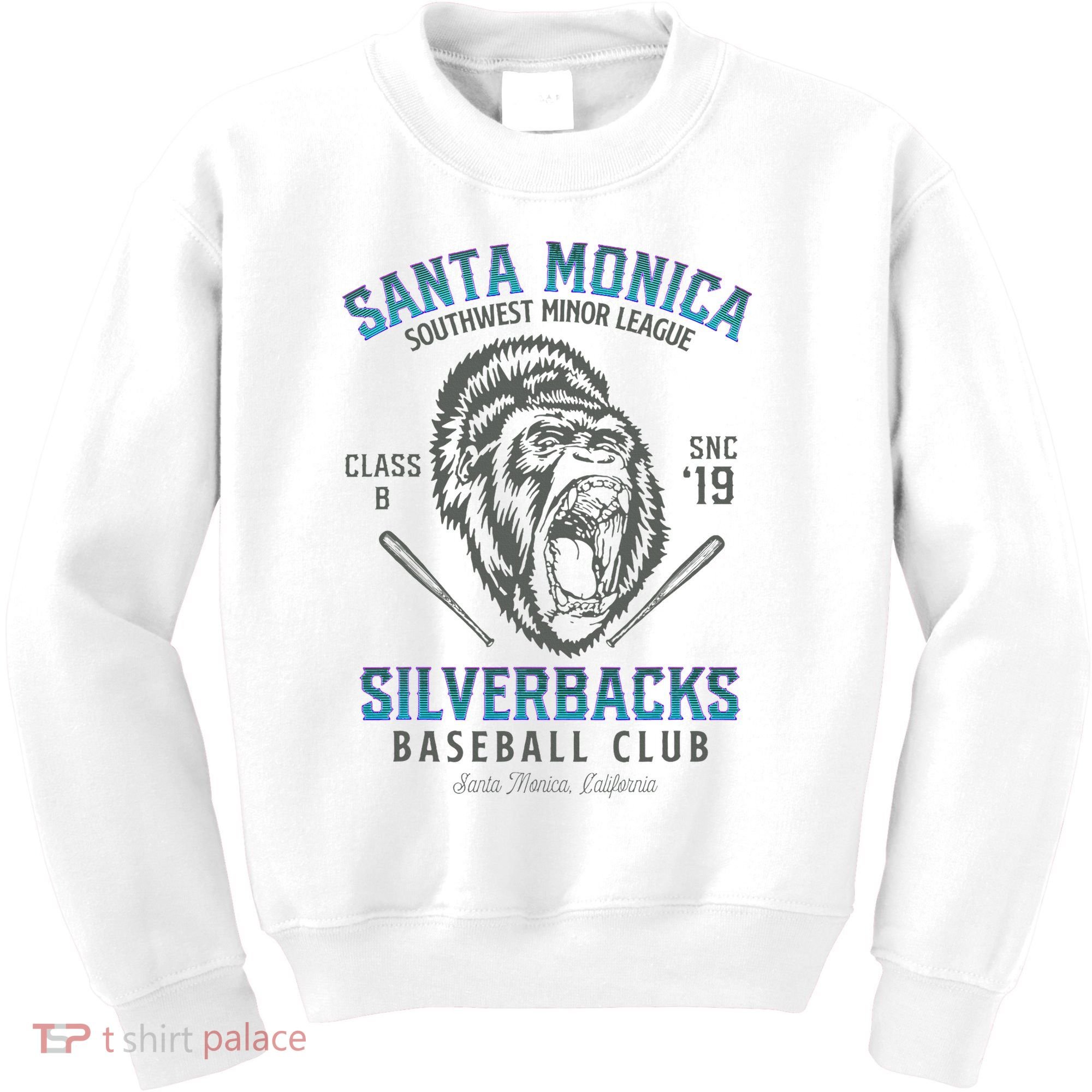 Santa Monica Silverbacks Minor League Retro Baseball Team Kids Sweatshirt