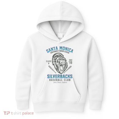 Santa Monica Silverbacks Minor League Retro Baseball Team Kids Hoodie