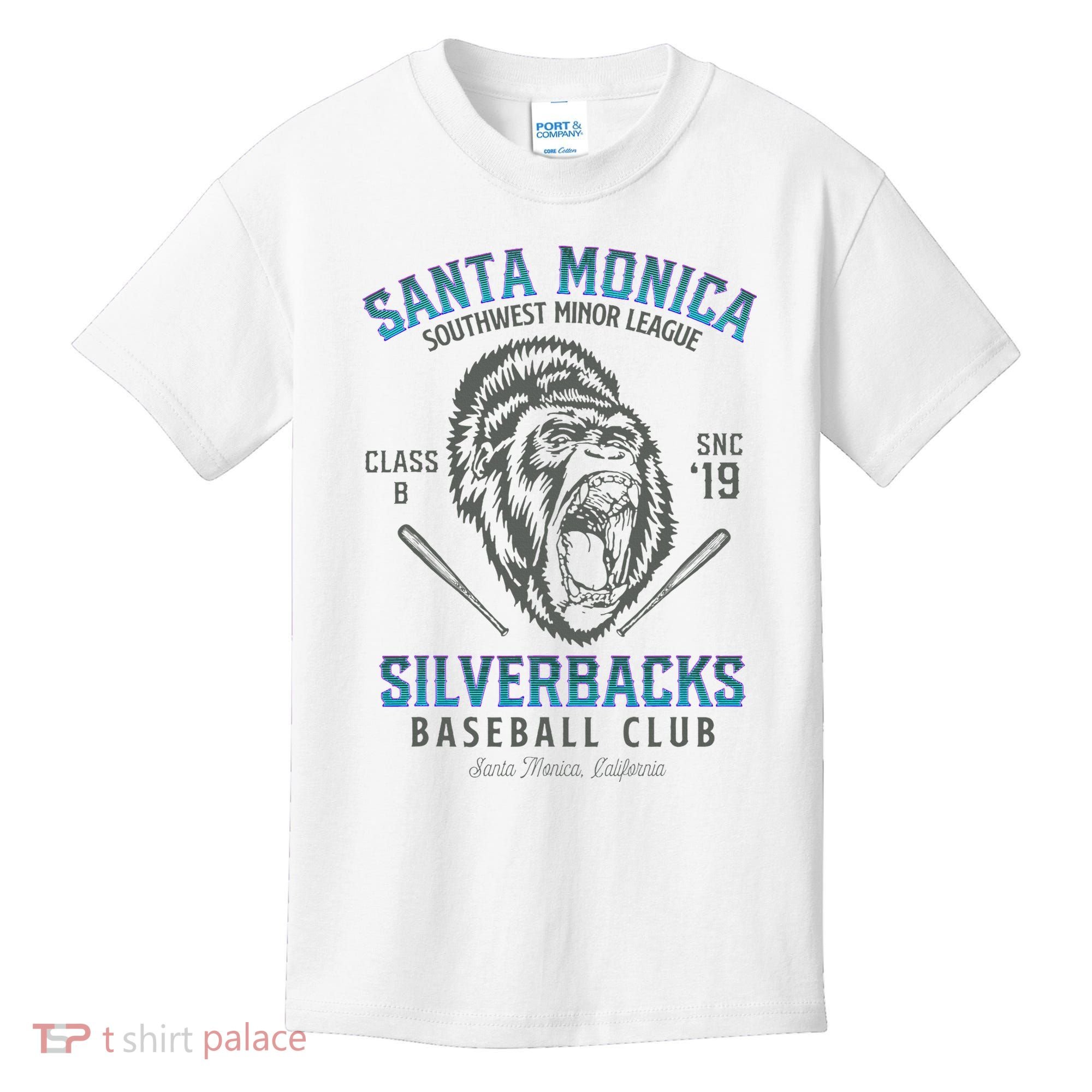 Santa Monica Silverbacks Minor League Retro Baseball Team Kids T-Shirt