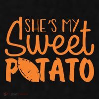 SheS My Sweet Potato I Yam Set Couples Ladies PosiCharge Tri-Blend Wicking Tank thumb 2