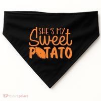 SheS My Sweet Potato I Yam Set Couples USA-Made Doggie Bandana thumb 0