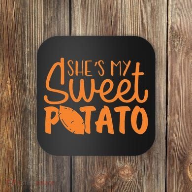SheS My Sweet Potato I Yam Set Couples Coaster