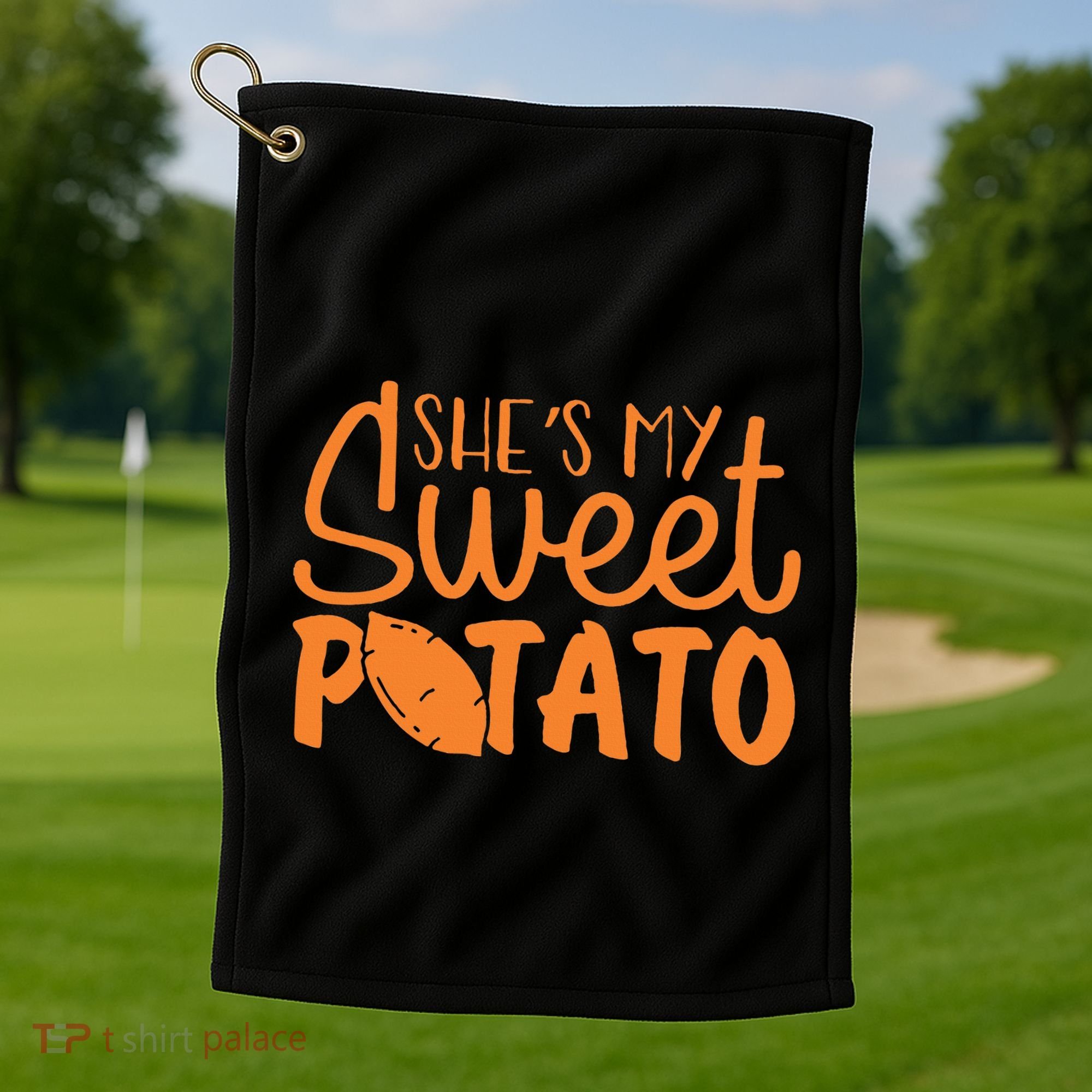 SheS My Sweet Potato I Yam Set Couples Golf Towel