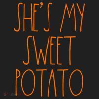 Shes My Sweet Potato I Yam Set Thanksgiving Couple Women's Sweatshirt thumb 2