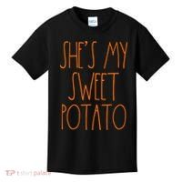 Shes My Sweet Potato I Yam Set Thanksgiving Couple Kids T-Shirt thumb 0