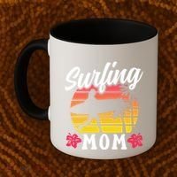 Surfing Mom Sayings Surfboard Surfer Surf Mother Mommy Mama Gift Coffee Mug thumb 2