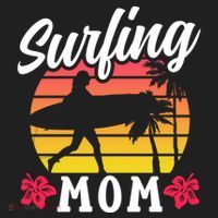 Surfing Mom Sayings Surfboard Surfer Surf Mother Mommy Mama Gift Hat thumb 2