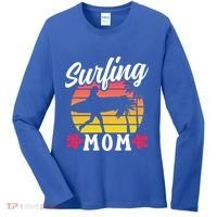 Surfing Mom Sayings Surfboard Surfer Surf Mother Mommy Mama Gift Women's Long Sleeve Shirt thumb 0