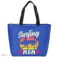 Surfing Mom Sayings Surfboard Surfer Surf Mother Mommy Mama Gift Tote Bag thumb 0