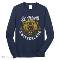 St. Moritz Switzerland Hiking Outdoor Graphic Long Sleeve Shirt thumb 0