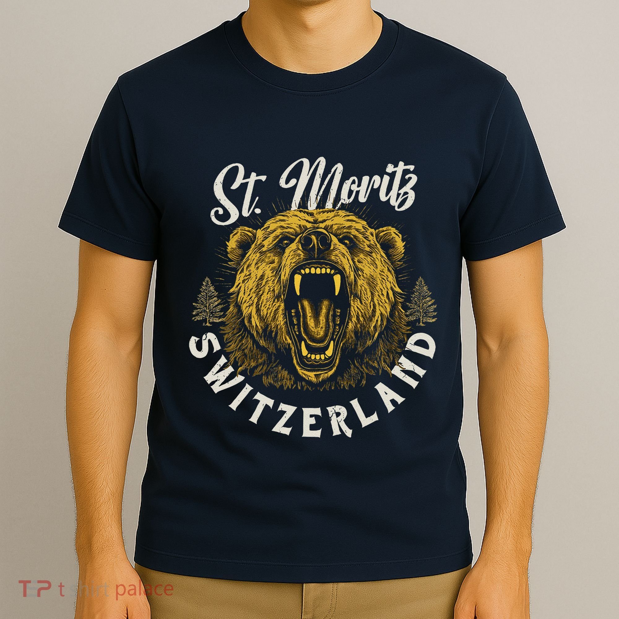 St. Moritz Switzerland Hiking Outdoor Graphic T-Shirt