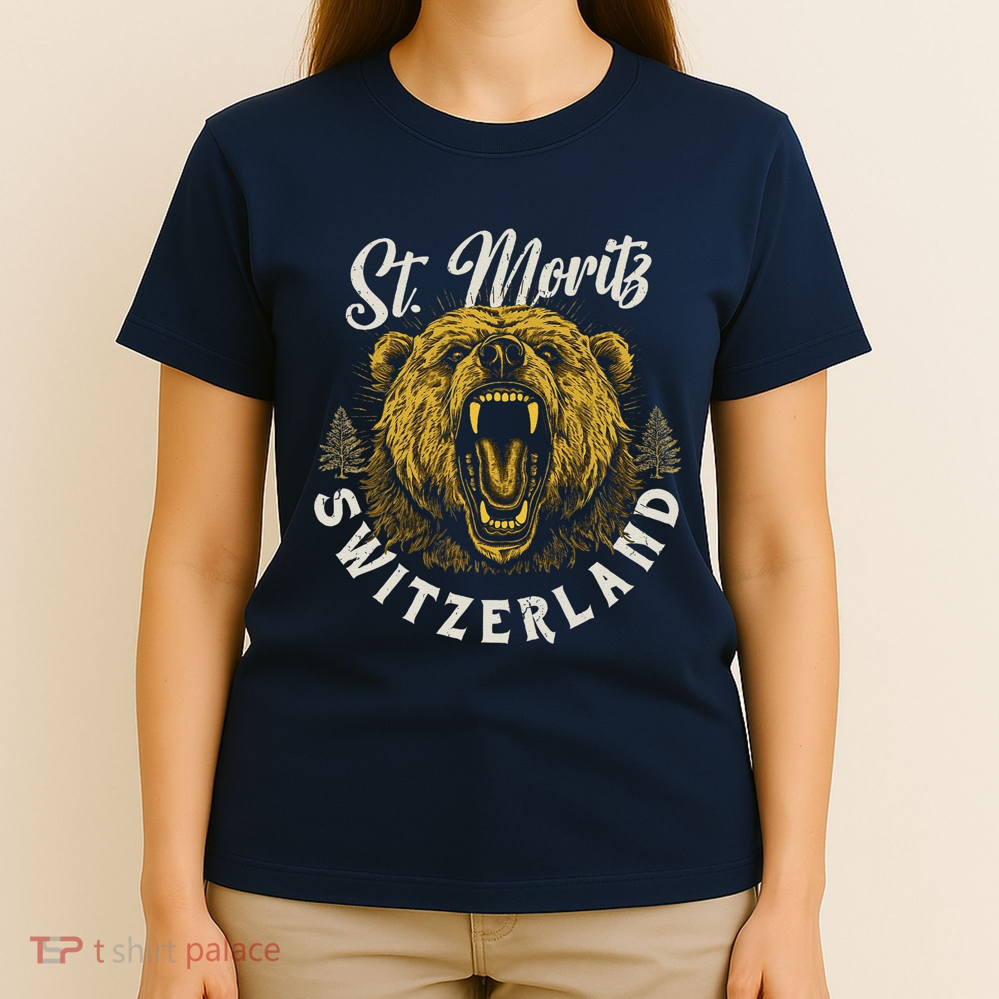 St. Moritz Switzerland Hiking Outdoor Graphic T-Shirt