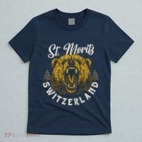 St. Moritz Switzerland Hiking Outdoor Graphic T-Shirt thumb 5