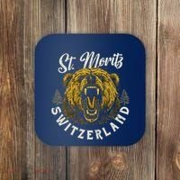St. Moritz Switzerland Hiking Outdoor Graphic Coaster thumb 0