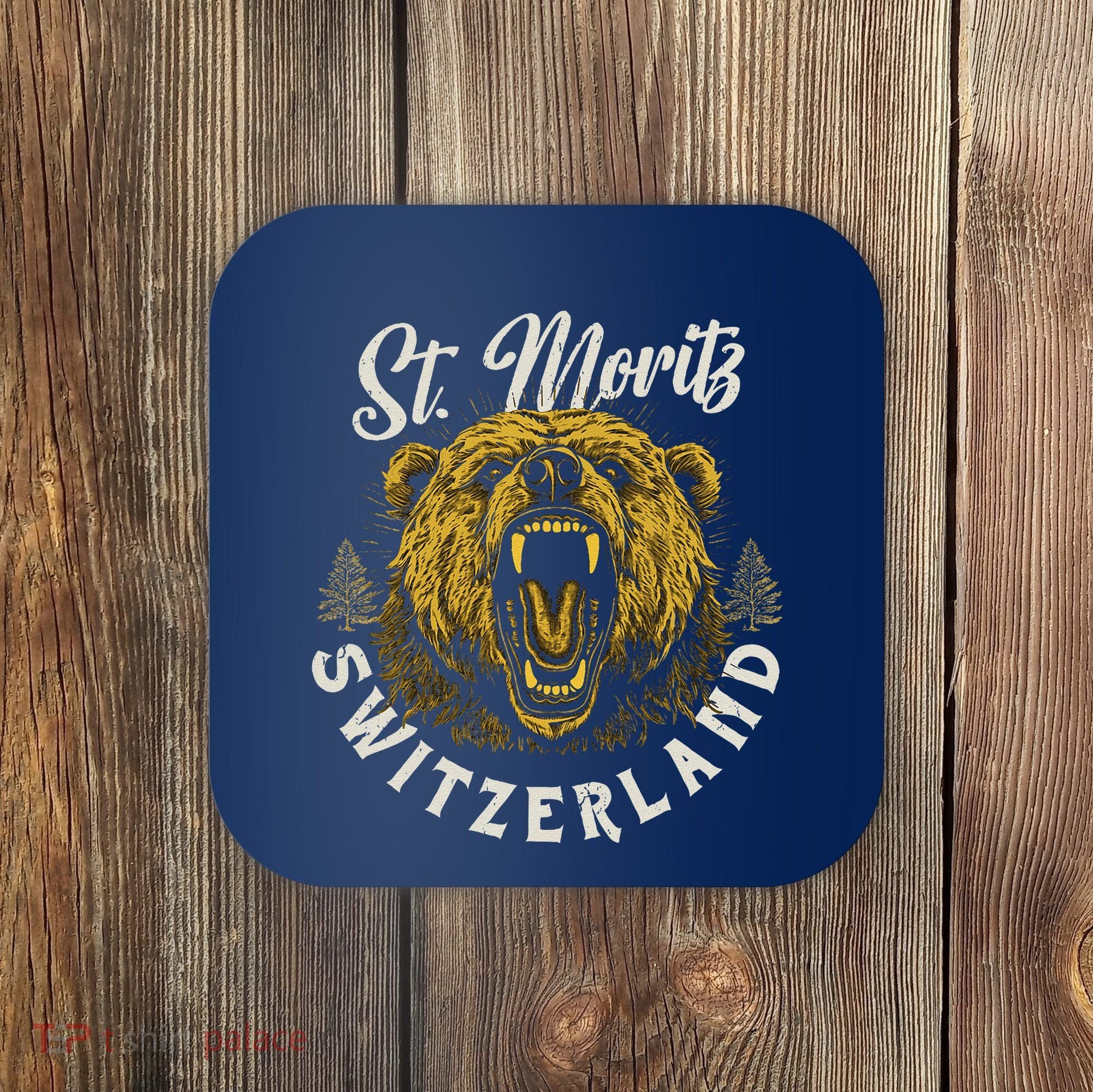 St. Moritz Switzerland Hiking Outdoor Graphic Coaster