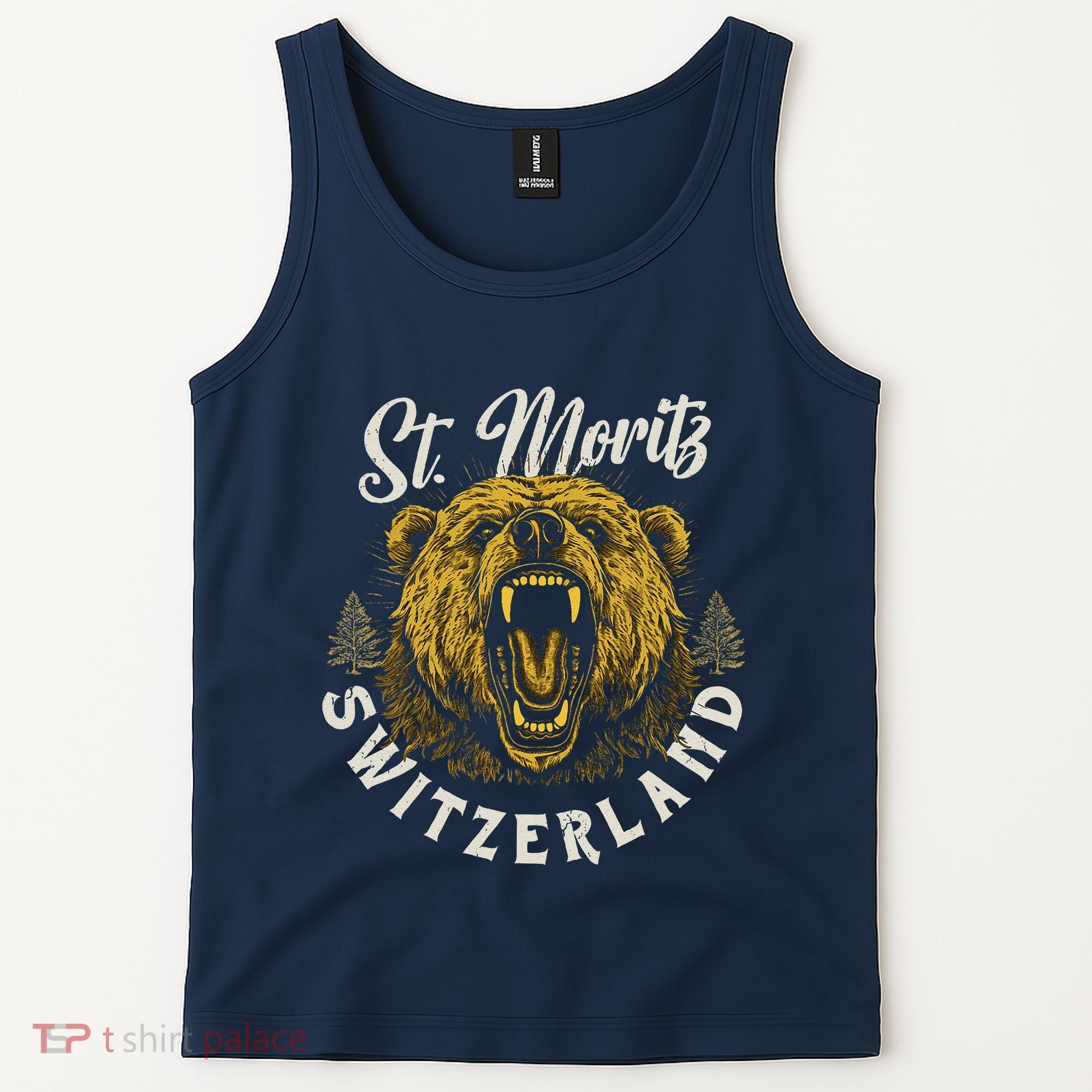 St. Moritz Switzerland Hiking Outdoor Graphic Tank Top